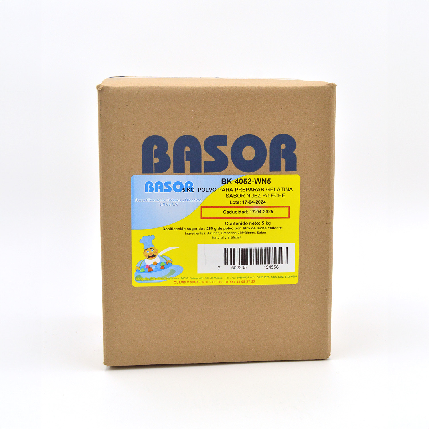 PIEZA DE 5 KG POLVO PARA PREPARAR GELATINA SABOR NUEZ PARA LECHE - Image 2